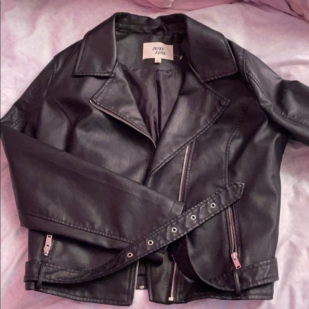 “signal lost” leather jacket